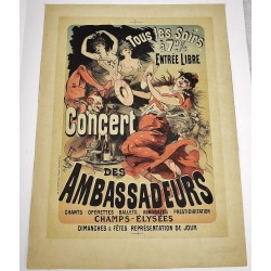 Concert Des Ambassadeurs. Tous les Soirs a 7 1/2. Chants, operettes, ballets, acrobates, prestidigation. Champs-Elysees. Dimanches & Fetes, Representation de Jour